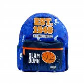 Muggle 2 Bölmeli Basket Is Fun Anaokulu Çantası Mavi MU-9154 thumbnail 1