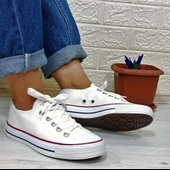Fiyra 554 Beyaz Kısa Unisex Sneaker Keten Spor Ayakkabı - 2