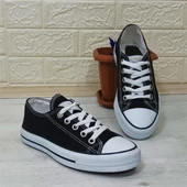 Fiyra 554 Siyah-Beyaz Kısa Unisex Sneaker Keten Spor Ayakkabı - 4
