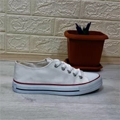 Fiyra 554 Beyaz Kısa Unisex Sneaker Keten Spor Ayakkabı - 11