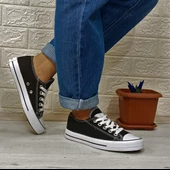 Fiyra 554 Siyah-Beyaz Kısa Unisex Sneaker Keten Spor Ayakkabı - 1