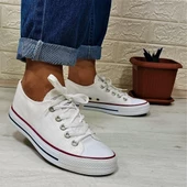Fiyra 554 Beyaz Kısa Unisex Sneaker Keten Spor Ayakkabı - 4