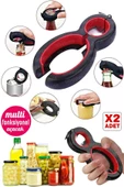 2li Kavanoz Konserve Açacağı 6+1 Fonksiyonlu Kola Şişe Kapağı Açma Pensesi Kapak Sıkma Mutfak Aleti - 1