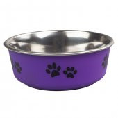 Pfb(V)Pati Desenli Kedi Köpek Mor Mama Ve Su Kabı 1850ml 21 Cm - 1