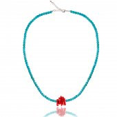 STONEAGE JEWELLERY Mercan Doğal Taş Turkuaz Kolye thumbnail 1