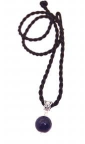 STONEAGE Mor Akik Doğal Taş Kolye Ucu Siyah İpek Kordon Hediyeli thumbnail 5