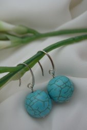 STONEAGE 12MM TURKUAZ TAŞLI KÜPE thumbnail 3