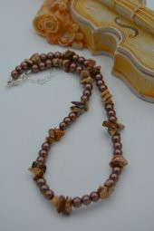 STONEAGE JASPER VE CAM İNCİ KOLYE thumbnail 2