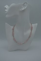 STONEAGE PEMBE KUVARS AŞK TAŞI KOLYE thumbnail 2