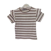 FLOWER ÇİZGİLİ POLİVASKON T-SHİRT thumbnail 3