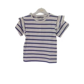 FLOWER ÇİZGİLİ POLİVASKON T-SHİRT thumbnail 1