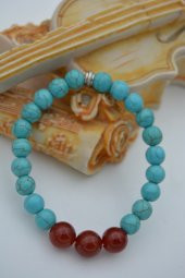 STONEAGE Akik ve Turkuaz Doğal Taşlı Bileklik thumbnail 1