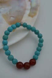 STONEAGE Akik ve Turkuaz Doğal Taşlı Bileklik thumbnail 3