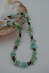 STONEAGE AMAZONİT VE HEMATİT TAŞLI KOLYE thumbnail 1
