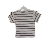 FLOWER ÇİZGİLİ POLİVASKON T-SHİRT thumbnail 2