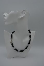 STONEAGE SİYAH İNCİ VE MAT ONİKS KOLYE thumbnail 2