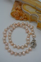 STONEAGE PEMBE İNCİ KOLYE thumbnail 3