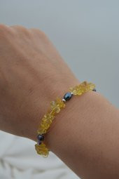 STONEAGE JEWELLERY Sitrin ve Arpa İnci Bileklik thumbnail 1