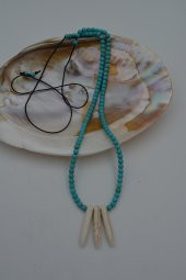 STONEAGE JEWELLERY Turkuaz Doğal Taşlı Metalsiz Kolye thumbnail 1