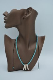 STONEAGE JEWELLERY Turkuaz Doğal Taşlı Metalsiz Kolye thumbnail 5