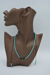 STONEAGE JEWELLERY Zümrüt ve Turkuaz Taşlı Metalsiz Kolye thumbnail 3