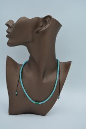 STONEAGE JEWELLERY Malahit ve Turkuaz Taşlı Metalsiz Kolye thumbnail 3