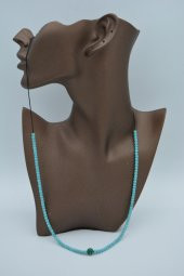 STONEAGE JEWELLERY Malahit ve Turkuaz Taşlı Metalsiz Kolye thumbnail 5