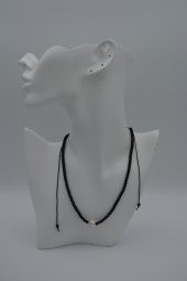 STONEAGE jEWELLERY İnci ve Oniks Taşlı Metalsiz Kolye thumbnail 4