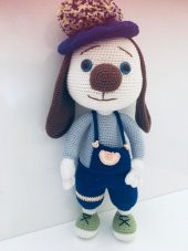 Ressam Köpek Amigurumi Organik Oyuncak - 2