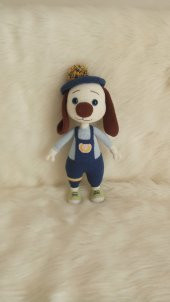 Ressam Köpek Amigurumi Organik Oyuncak - 3