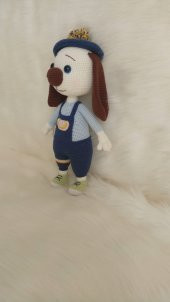 Ressam Köpek Amigurumi Organik Oyuncak - 5