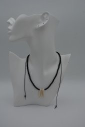 STONEAGE JEWELLERY Oniks Doğal Taşlı Metalsiz Kolye thumbnail 3