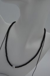 STONEAGE JEWELLERY Havlit ve Oniks Taşlı Metalsiz Kolye thumbnail 3