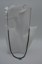 STONEAGE JEWELLERY Amazonit ve Oniks Taşlı Metalsiz Şifa Kolyesi thumbnail 6