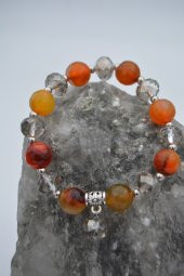 STONEAGE JEWELLERY Akik Taşlı ve Çek Kristali Bileklik thumbnail 2