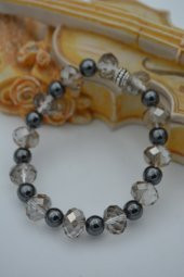 STONEAGE Hematit Taşı ve Çek Kristalli Bileklik thumbnail 5