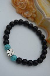 STONEAGE JEWELLERY Oniks ve Turkuaz Doğal Taşlı Bileklik thumbnail 2