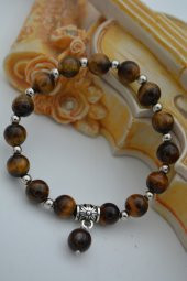 STONEAGE JEWELLERY Kaplan Gözü Doğal Taşlı Bileklik thumbnail 2