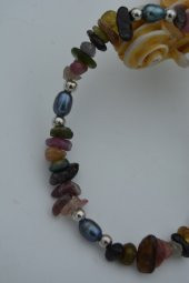 STONEAGE JEWELLERY Turmalin ve Siyah Arpa İncili Doğal Taş Bileklik thumbnail 1