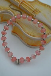 STONEAGE JEWELLERY Gül Kuvars Doğal Taşlı Bileklik thumbnail 2