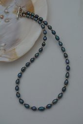 STONEAGE Siyah Arpa İnci Bayan Kolye thumbnail 9