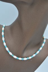 STONEAGE  Arpa Sedef ve Turkuaz Kolye thumbnail 2