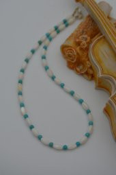 STONEAGE  Arpa Sedef ve Turkuaz Kolye thumbnail 3