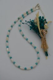 STONEAGE  Arpa Sedef ve Turkuaz Kolye thumbnail 4