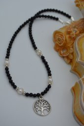 STONEAGE Oniks ve İnci Doğal Taşlı Bayan Kolye thumbnail 5