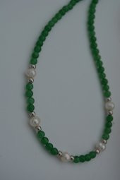 STONEAGE Gerçek İnci ve Yeşim Taşlı Kolye thumbnail 4