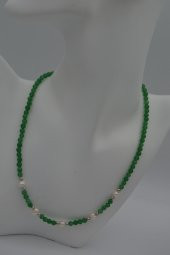 STONEAGE Gerçek İnci ve Yeşim Taşlı Kolye thumbnail 6