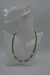 STONEAGE Gerçek İnci ve Yeşim Taşlı Kolye thumbnail 7