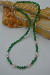 STONEAGE Gerçek İnci ve Yeşim Taşlı Kolye thumbnail 8