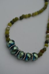 STONEAGE Yeşim Taşlı ve Çek Kristalli Kolye Doğal Taş thumbnail 8